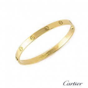 Cartier 18k Yellow Gold Love Bangle Size 21 B6035521